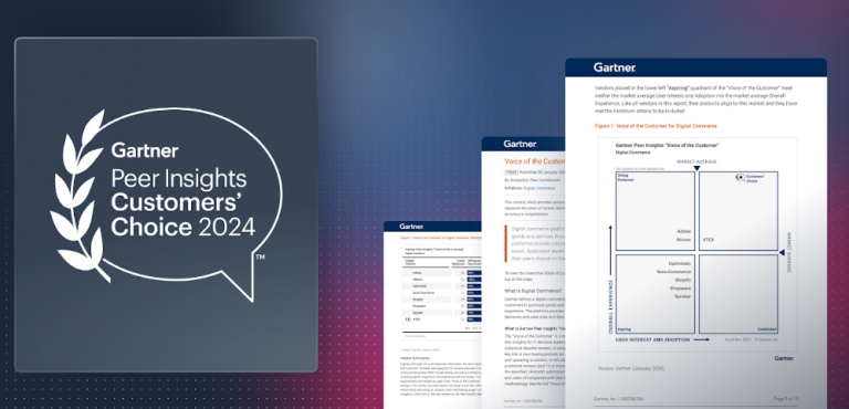 VTEX reconocida como el único proveedor nombrado en el cuadrante «Customers’ Choice» en informe de Gartner®