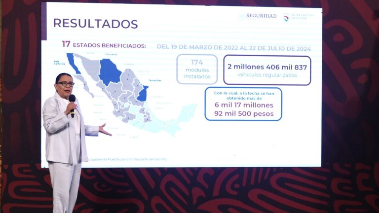 Se han regularizado más de 2 millones de vehículos usados: Rosa Icela Rodríguez