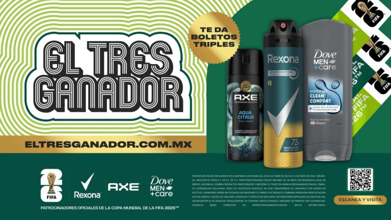 Rexona, Axe y Dove regalan 184 pases triples para la Copa Mundial de la FIFA 2026™ en México